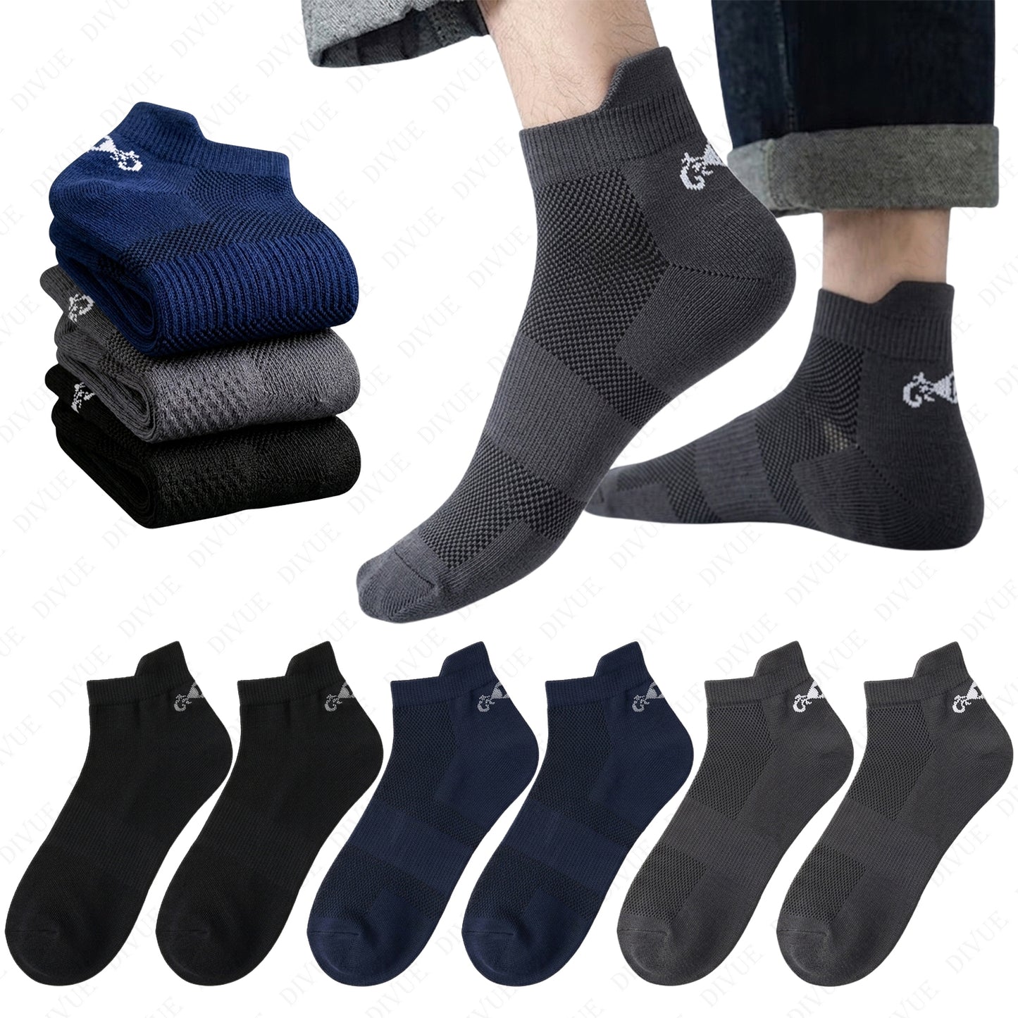 Premium Ankle Length Socks for Men & Women | 5X Stronger Than Cotton