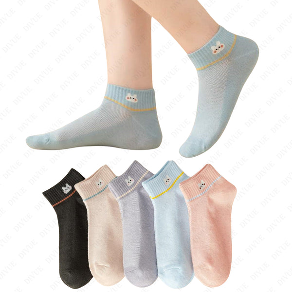 Premium Cute Rabbit Knit Design Ankle Length Socks for Girls and Women