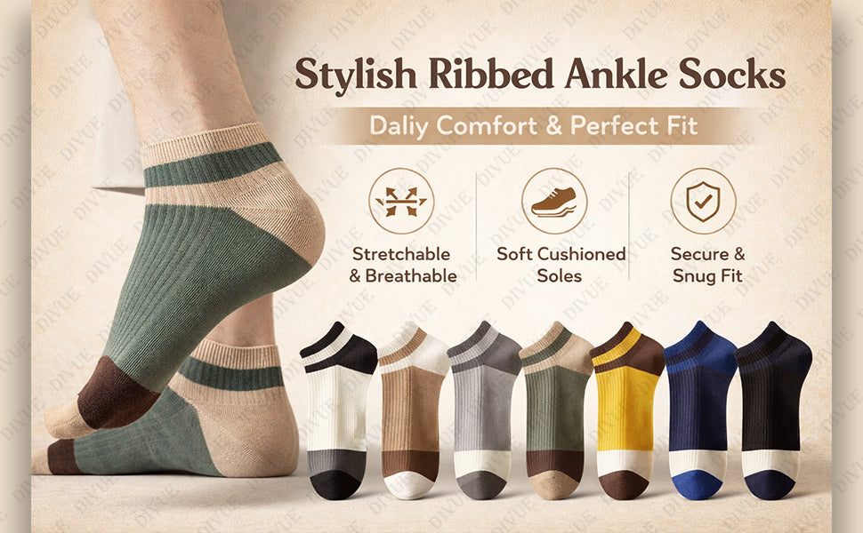 Premium Ankle Length Socks for Men & Women!