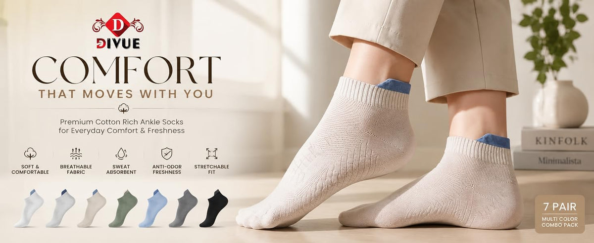 Premium Ankle Length Socks for Men & Women 7