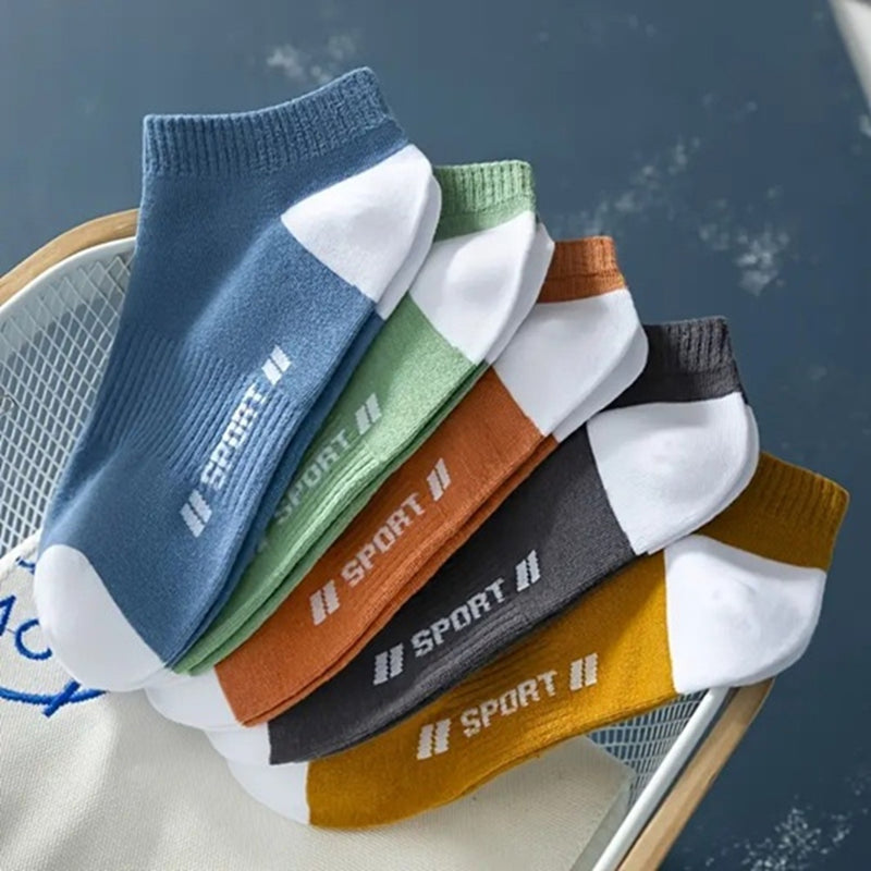 Unisex Ankle Length Cotton Socks Sport Design