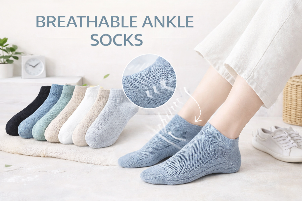Premium Ankle Length Socks For Men And Women Net Mesh