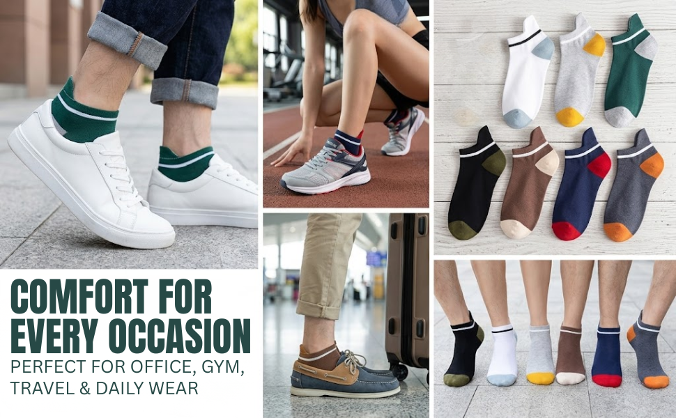 Primium Ankle Length Cotton Socks Unisex – Pack of 7