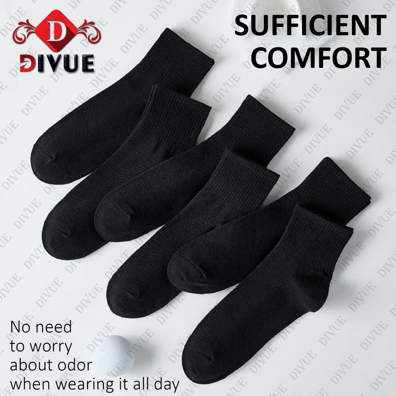 Premium Regular Ankle Length Socks Black Color – Odor-Free Cotton Socks for Men & Women – Unisex