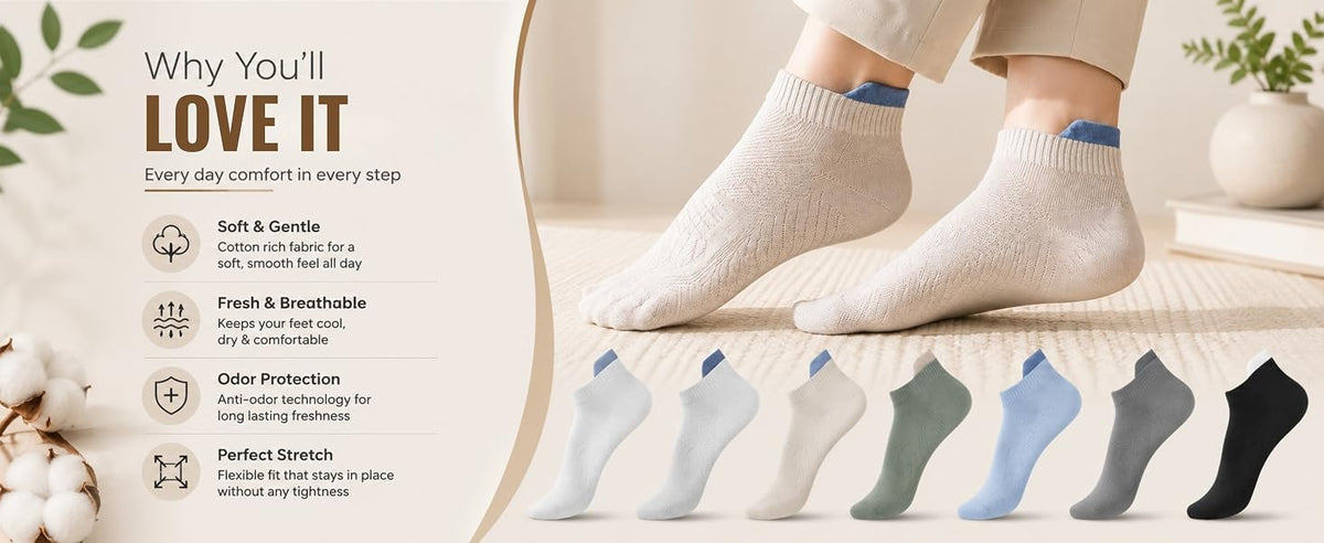 Premium Ankle Length Socks for Men & Women 7