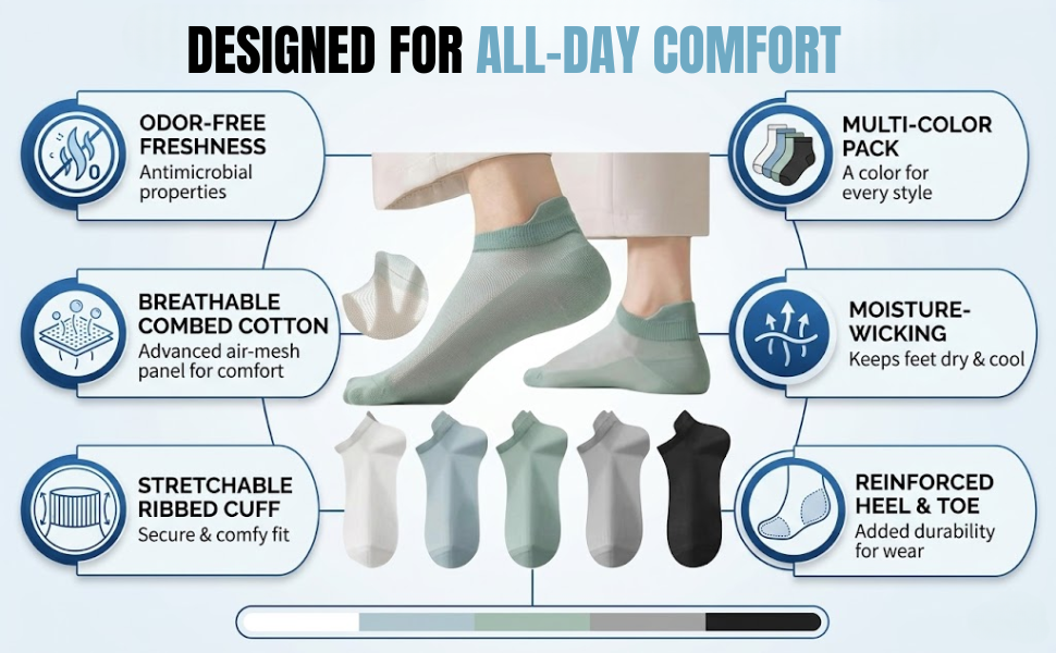 Premium Ankle Length Socks for Men & Women
