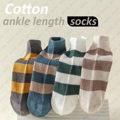 Premium Ankle Length Socks Color Stripe Design