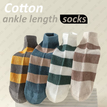 Premium Ankle Length Socks Color Stripe Design