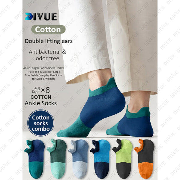 Premium Ankle Length Cotton Socks for Men & Women