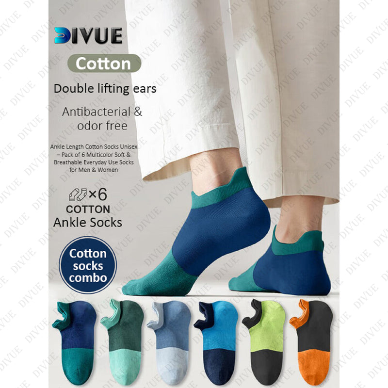 Premium Ankle Length Cotton Socks for Men & Women