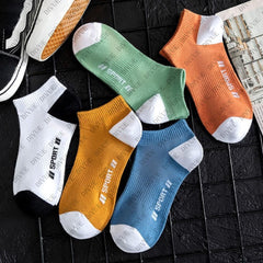 Unisex Ankle Length Cotton Socks Sport Design