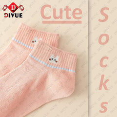 Premium Cute Rabbit Knit Design Ankle Length Socks for Girls and Women