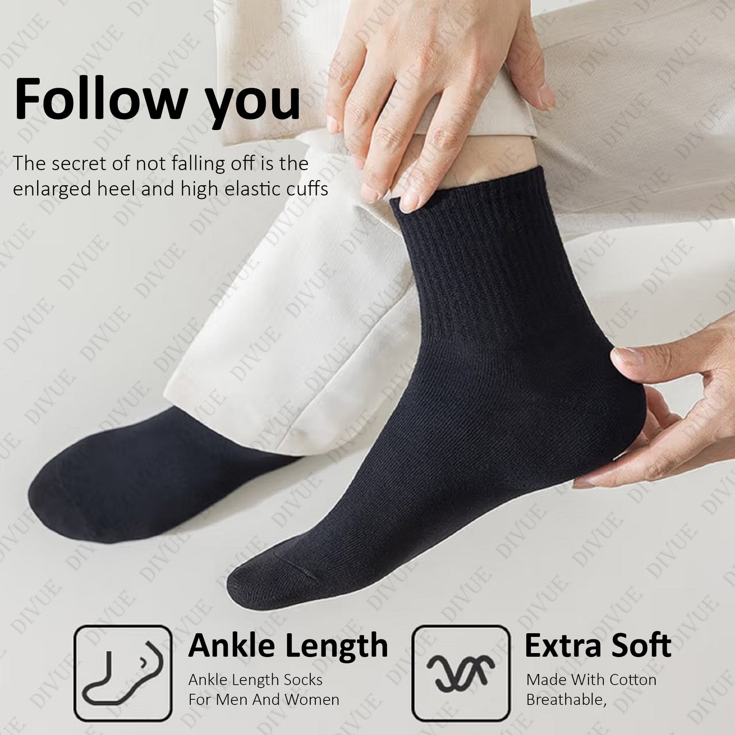 Premium Regular Ankle Length Socks Black Color – Odor-Free Cotton Socks for Men & Women – Unisex