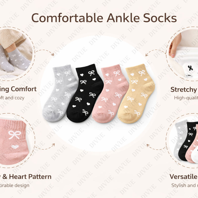 Ankle Length Socks for Girls & Women
