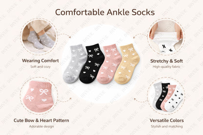 Ankle Length Socks for Girls & Women