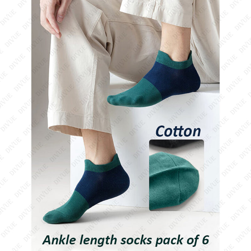 Premium Ankle Length Cotton Socks for Men & Women