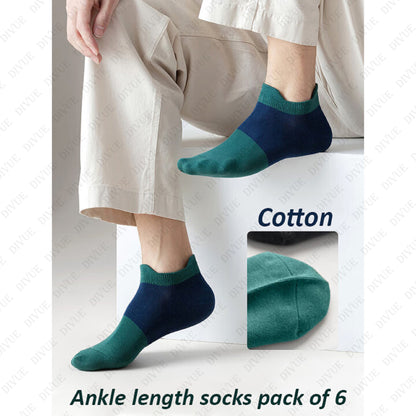 Premium Ankle Length Cotton Socks for Men & Women