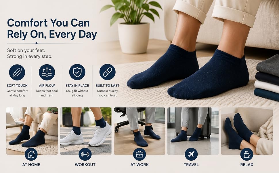 Premium ankle length regular socks for men & women!