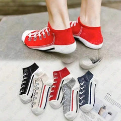 Premium Unisex Ankle Length Cotton Socks with Shoes Design
