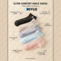Premium Cute Rabbit Knit Design Ankle Length Socks for Girls and Women