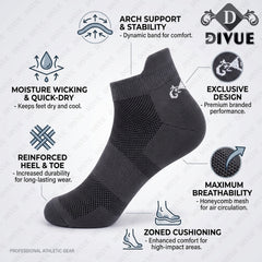 Premium Ankle Length Socks for Men & Women | 5X Stronger Than Cotton