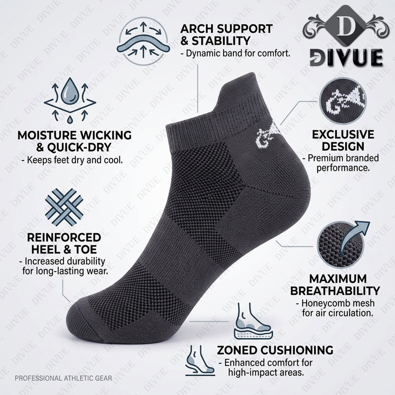 Premium Ankle Length Socks for Men & Women | 5X Stronger Than Cotton