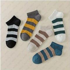 Premium Ankle Length Socks Color Stripe Design