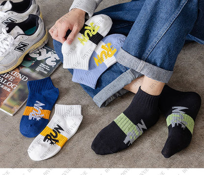 Premium Ankle Length Cotton Socks for Men & Women | RUN Print Design
