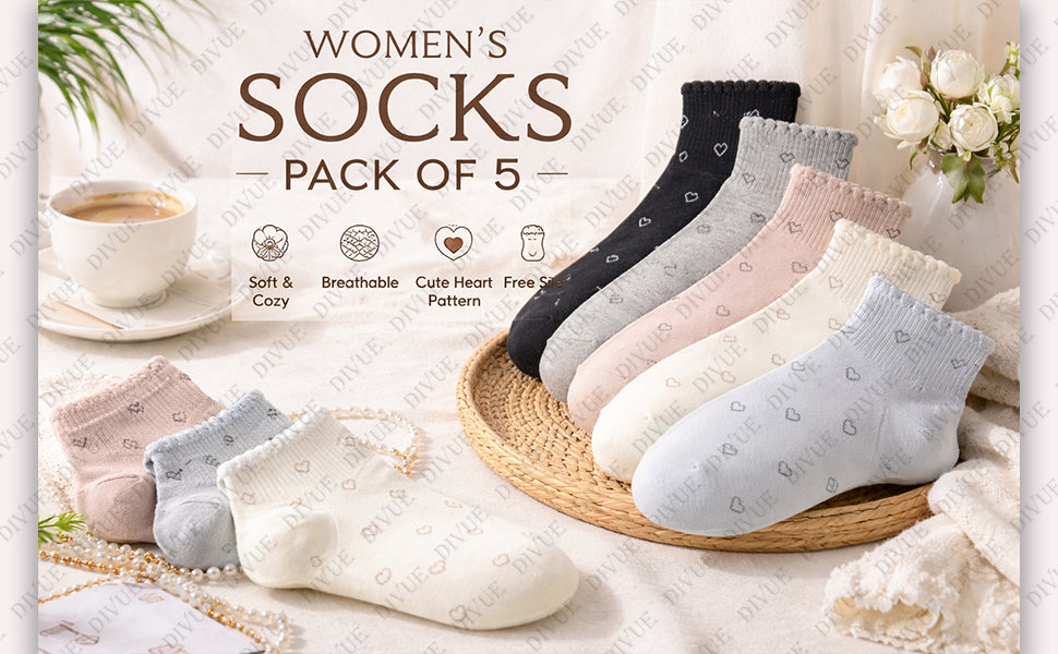 Premium Socks for Girls & Women Ankle Length