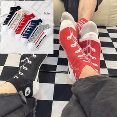 Premium Unisex Ankle Length Cotton Socks with Shoes Design