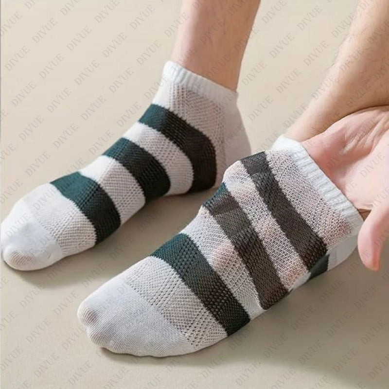 Premium Ankle Length Socks Color Stripe Design