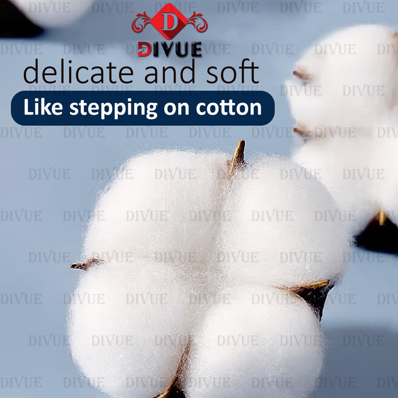 Close-up of cotton with DIVUE branding and text about texture. Cotton Ankle Socks Pack of 6