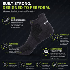 Premium Ankle Length Socks for Men & Women | 5X Stronger Than Cotton