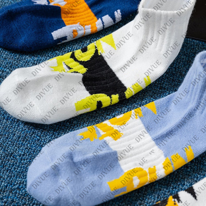Premium Ankle Length Cotton Socks for Men & Women | RUN Print Design