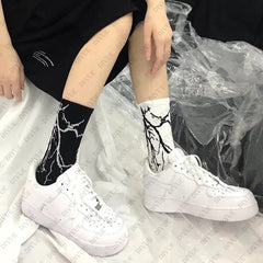 Premium Crew Length Socks Pack of 5 for Men & Women | Lightning Design