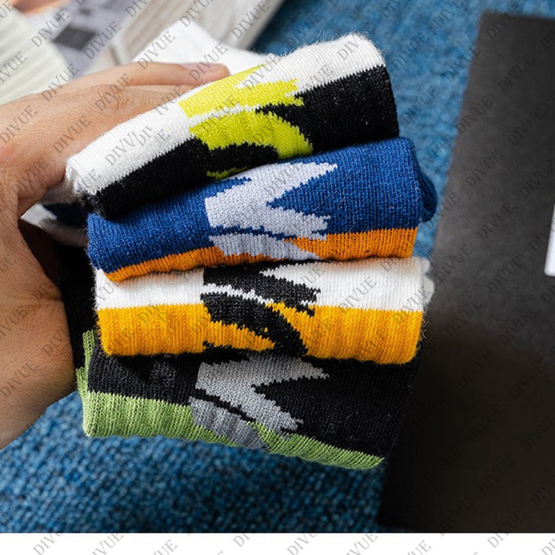 Premium Ankle Length Cotton Socks for Men & Women | RUN Print Design