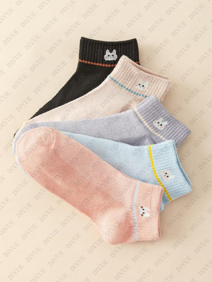 Premium Cute Rabbit Knit Design Ankle Length Socks for Girls and Women