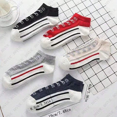 Premium Unisex Ankle Length Cotton Socks with Shoes Design
