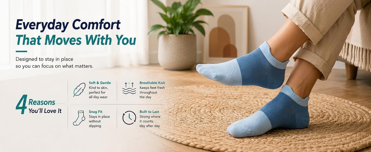 Premium Ankle Length Cotton Socks for Men & Women