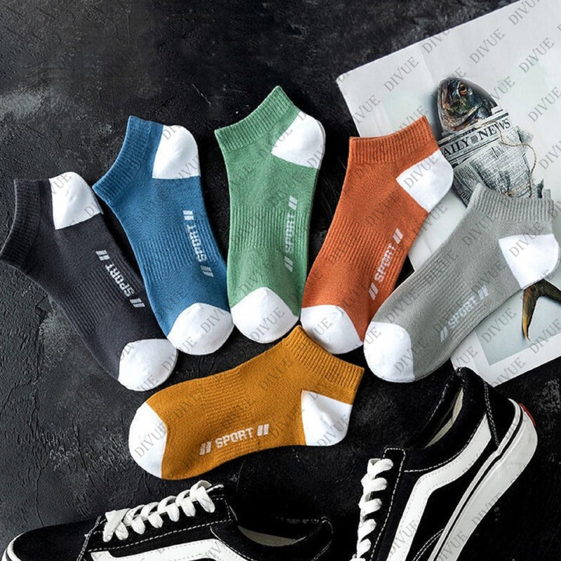 Unisex Ankle Length Cotton Socks Sport Design