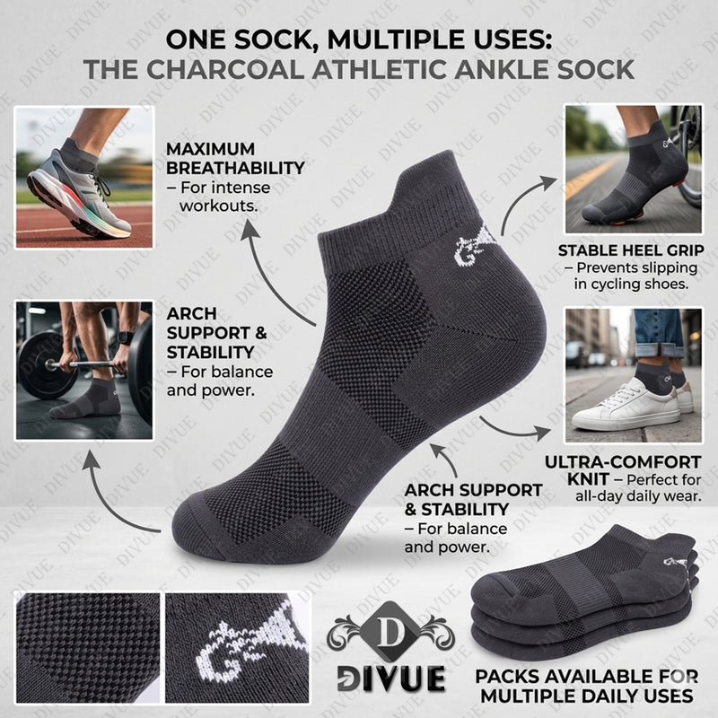 Premium Ankle Length Socks for Men & Women | 5X Stronger Than Cotton