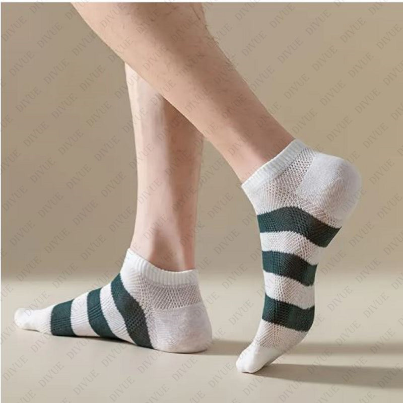 Premium Ankle Length Socks Color Stripe Design