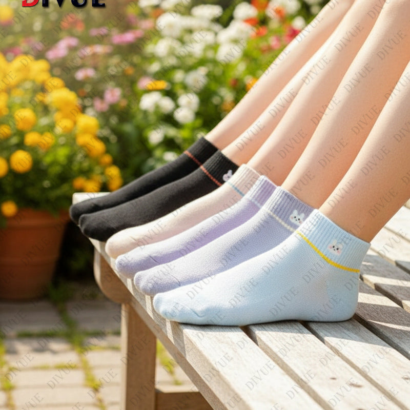 Premium Cute Rabbit Knit Design Ankle Length Socks for Girls and Women