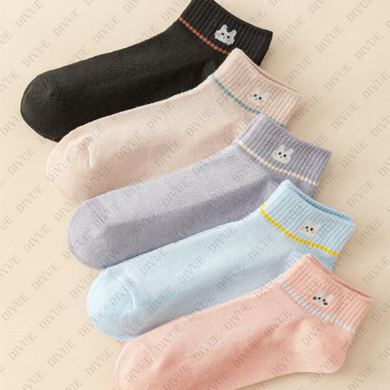 Premium Cute Rabbit Knit Design Ankle Length Socks for Girls and Women