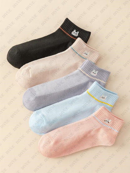 Premium Cute Rabbit Knit Design Ankle Length Socks for Girls and Women