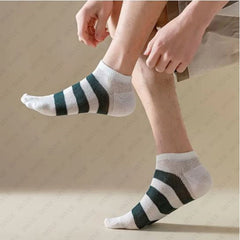 Premium Ankle Length Socks Color Stripe Design