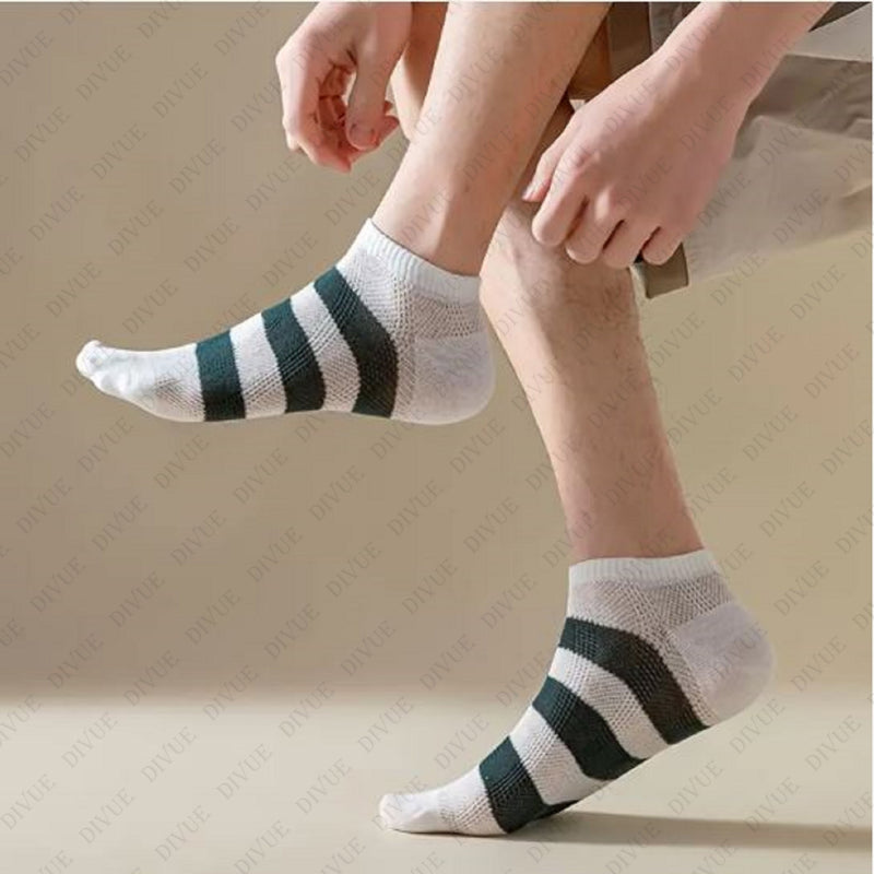 Premium Ankle Length Socks Color Stripe Design