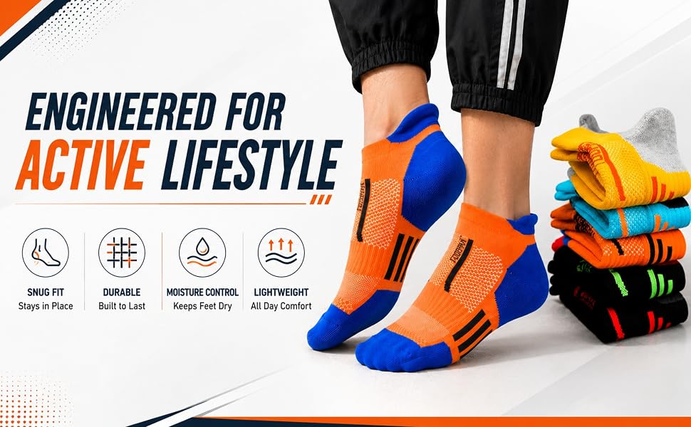 Premium Ankle Length Sports Socks For Men And Women