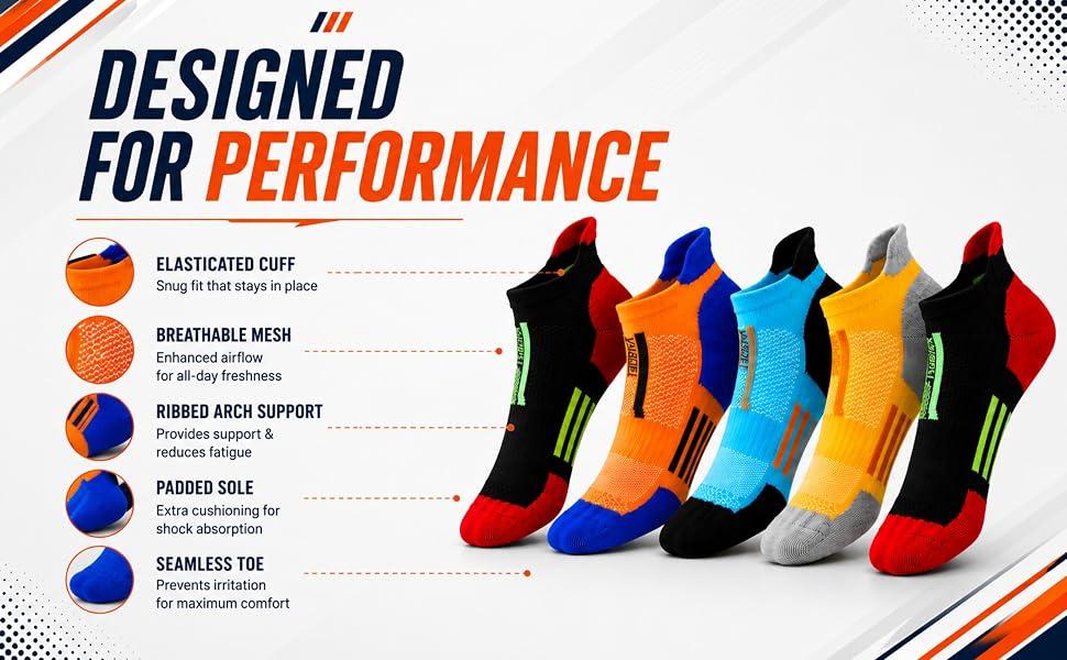 Premium Ankle Length Sports Socks For Men And Women