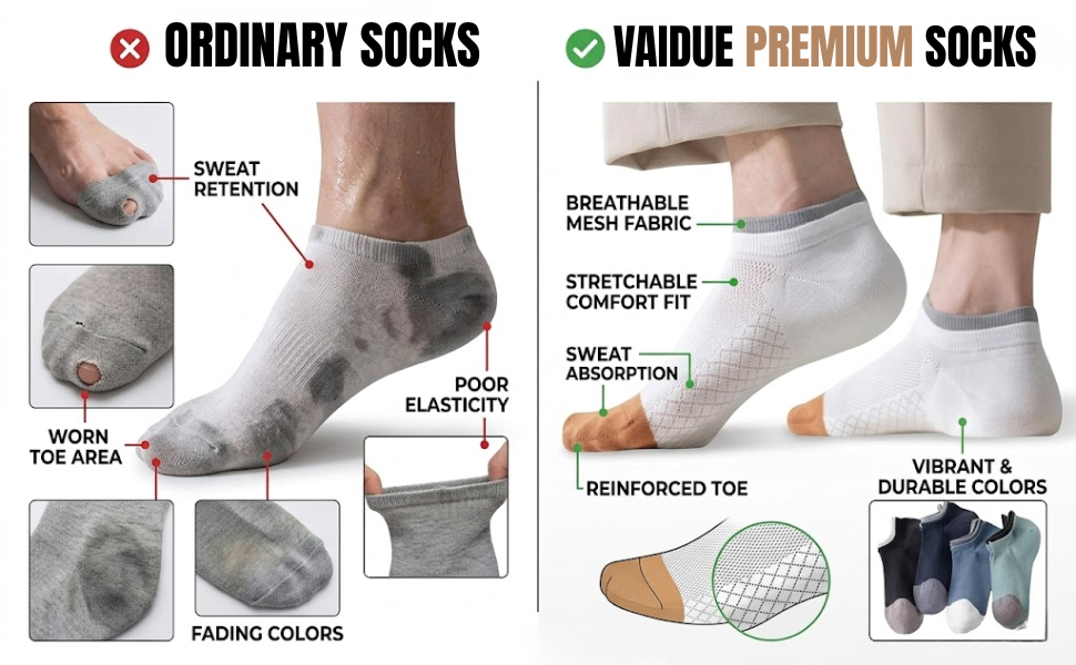 Premium cotton double cuff design socks for unisex!